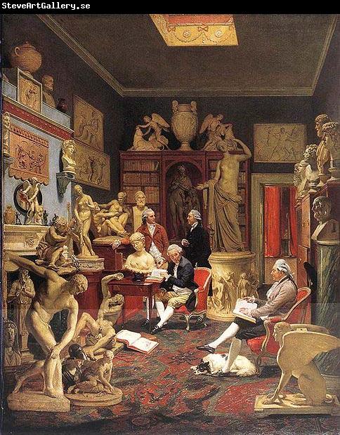 Johann Zoffany Charles Towneley and friends in his library,